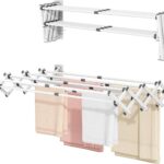 Storage – Cleaning – Drying Racks Wall-Mounted Pull-Out Towel Rack