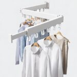 Storage – Cleaning – Drying Racks Wall-Mounted Tri-Fold Towel Rack